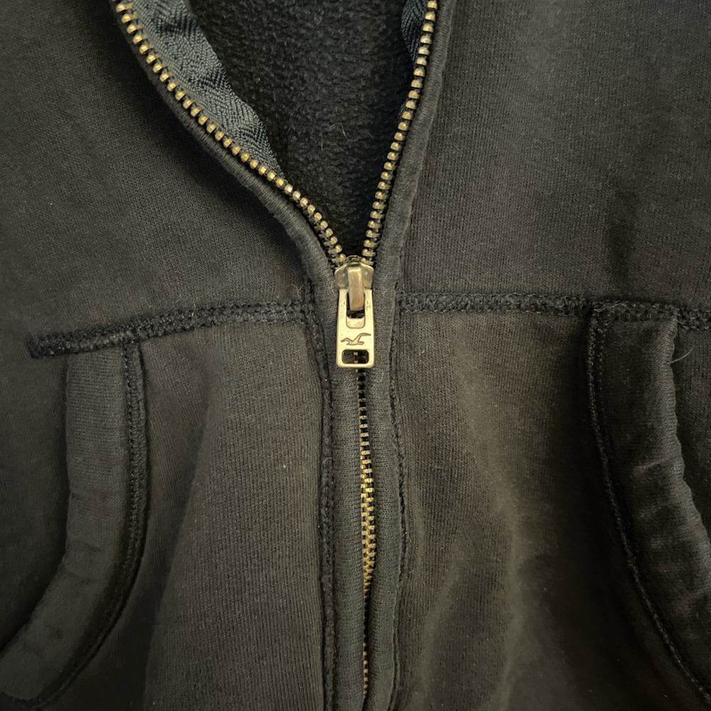 VTG Y2K Hollister California Navy Blue Beach Relay Full Zip Hoodie Sweatshirt Lg - Picture 4 of 5